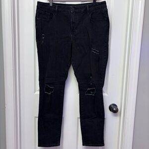 2/$25 Black Distressed Skinny Jeans | Old Navy 16